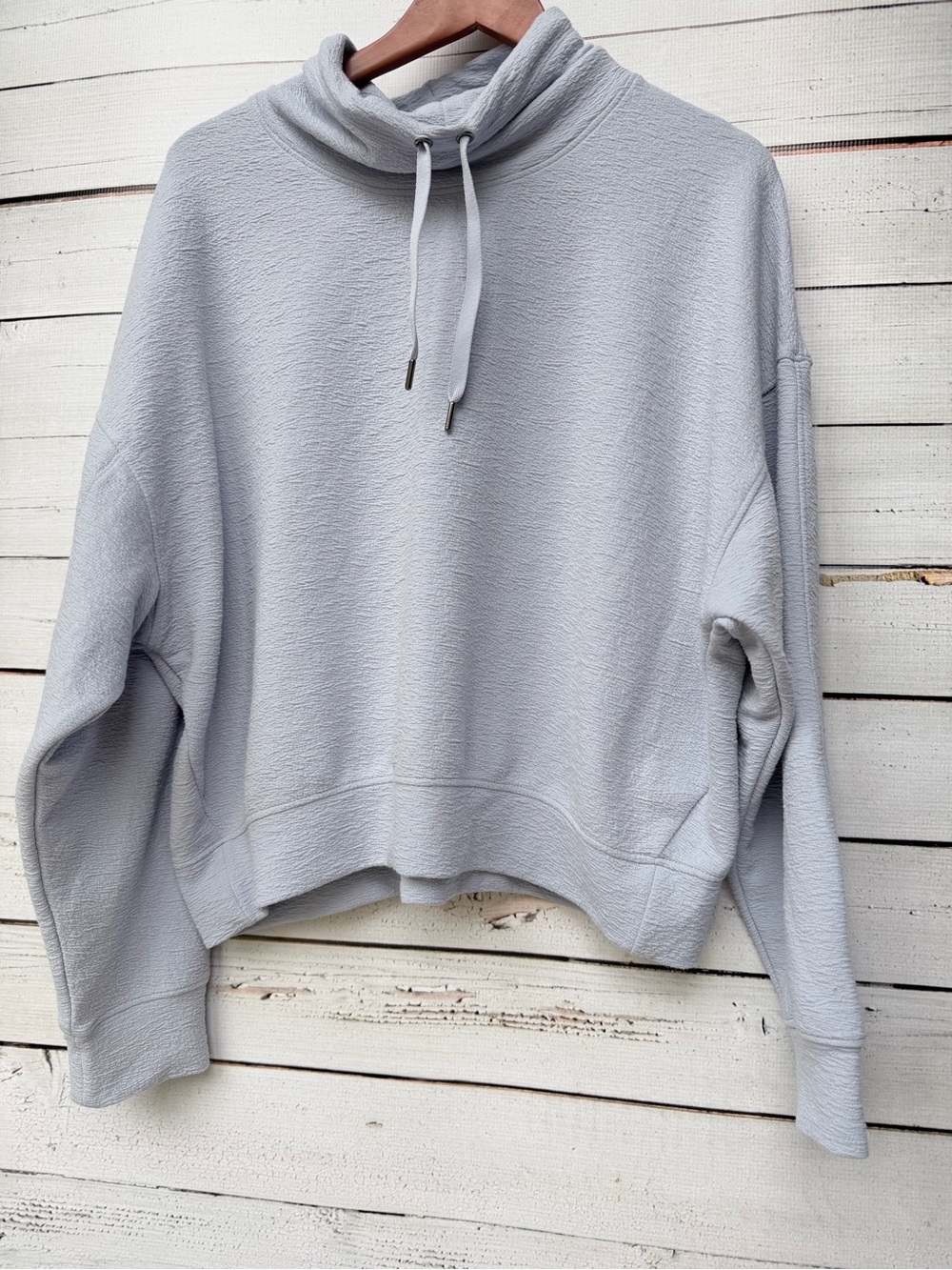 Danskin Light Gray Cowl-Neck Pullover Hoodie